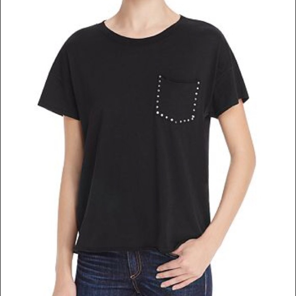 Rag & Bone Studded Vintage Crew Tee